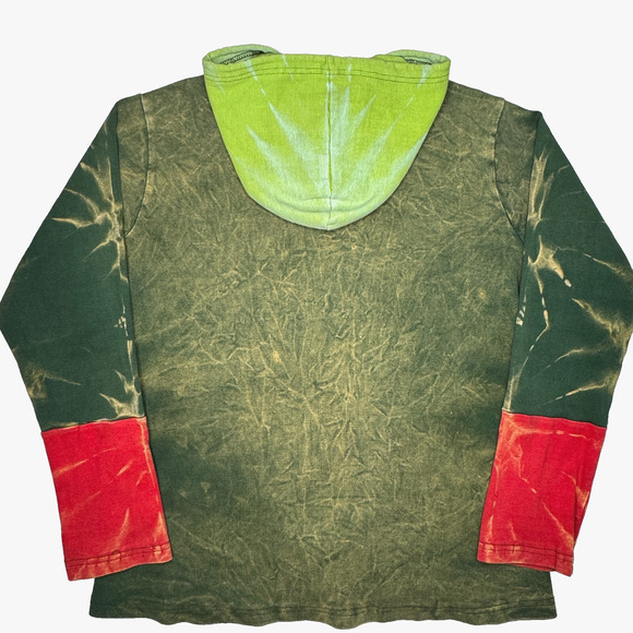 VTG Agan Traders Jacket Womens L Colorful Full Zip Hooded Patchwork Boho Hippie - Picture 2 of 6